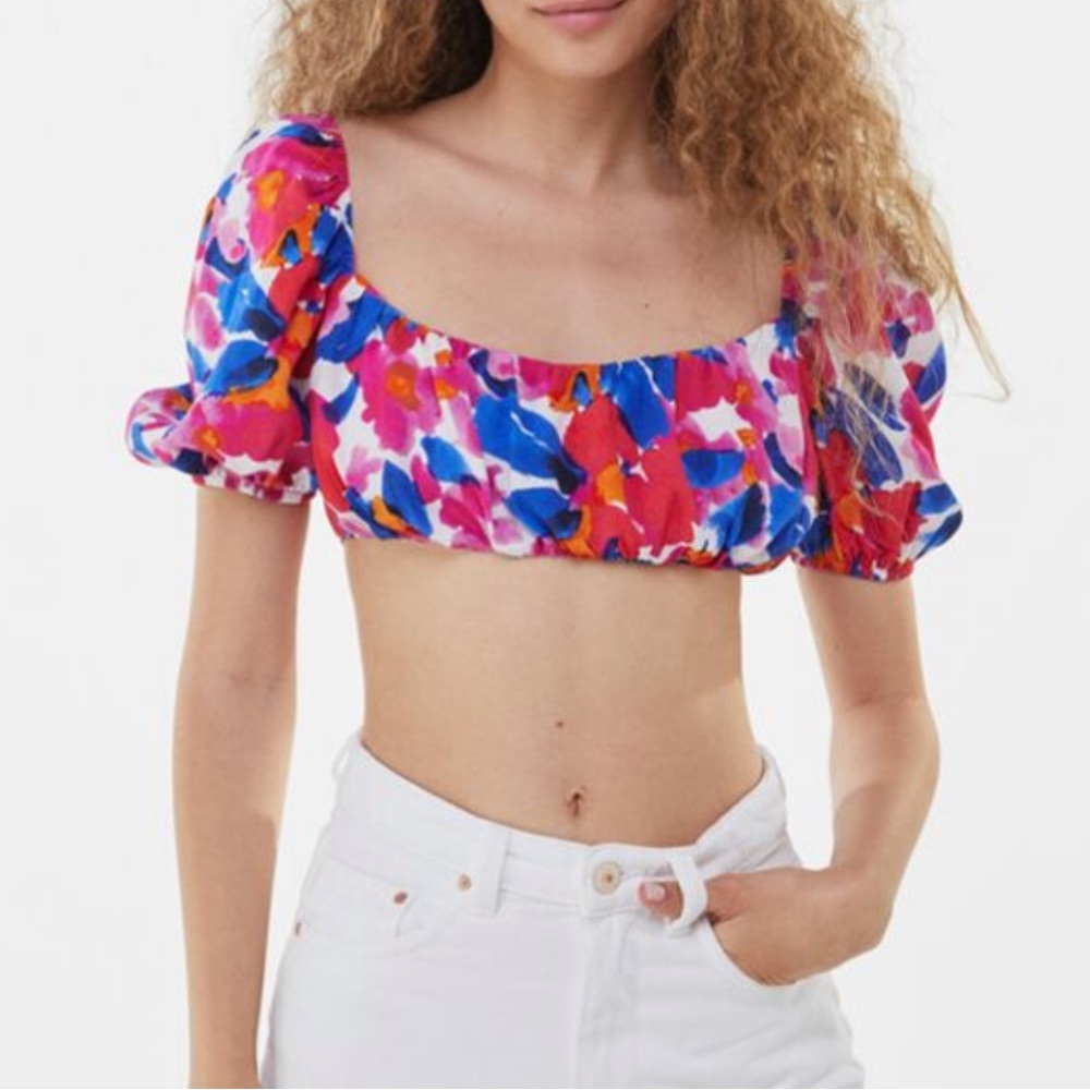 Bershka Floral Print Blouse - Bra Top